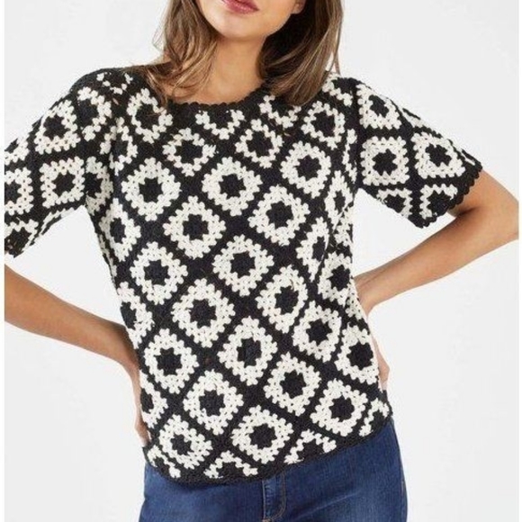 Spring Granny Square boho top, handmade - Picture 7 of 9